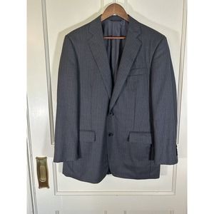Lauren Ralph Lauren Men’s 100% Wool Charcoal Pin Stripe Blazer Suit Coat 38R